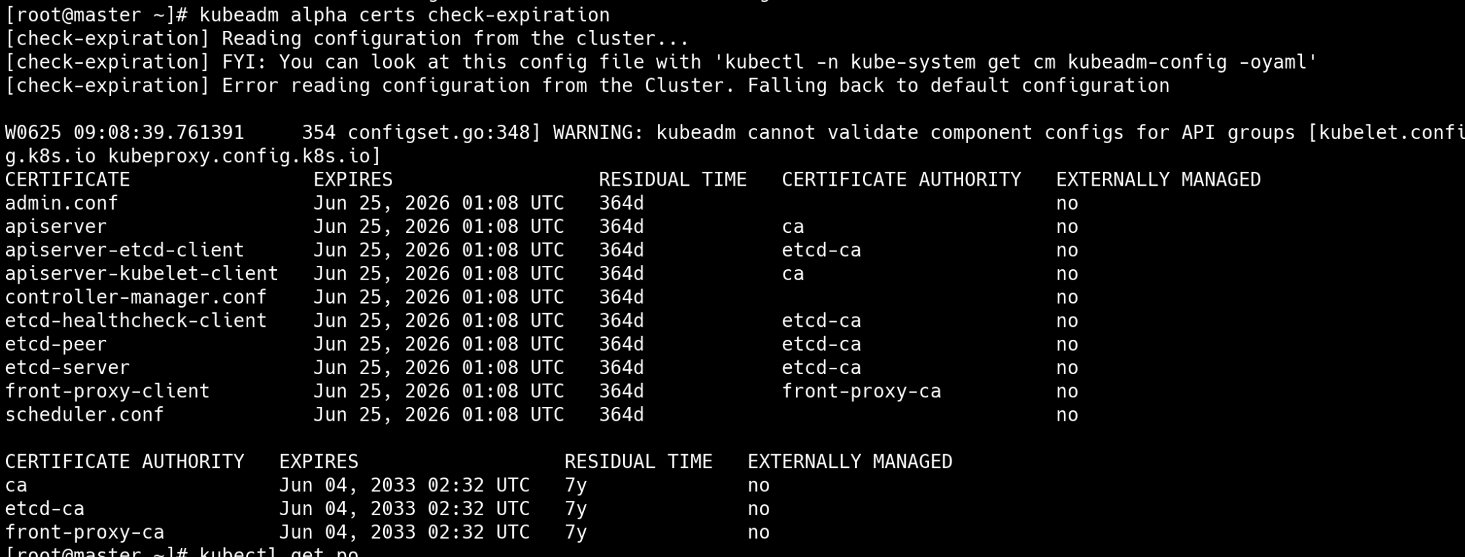 Kubernetes v1.19证书续期